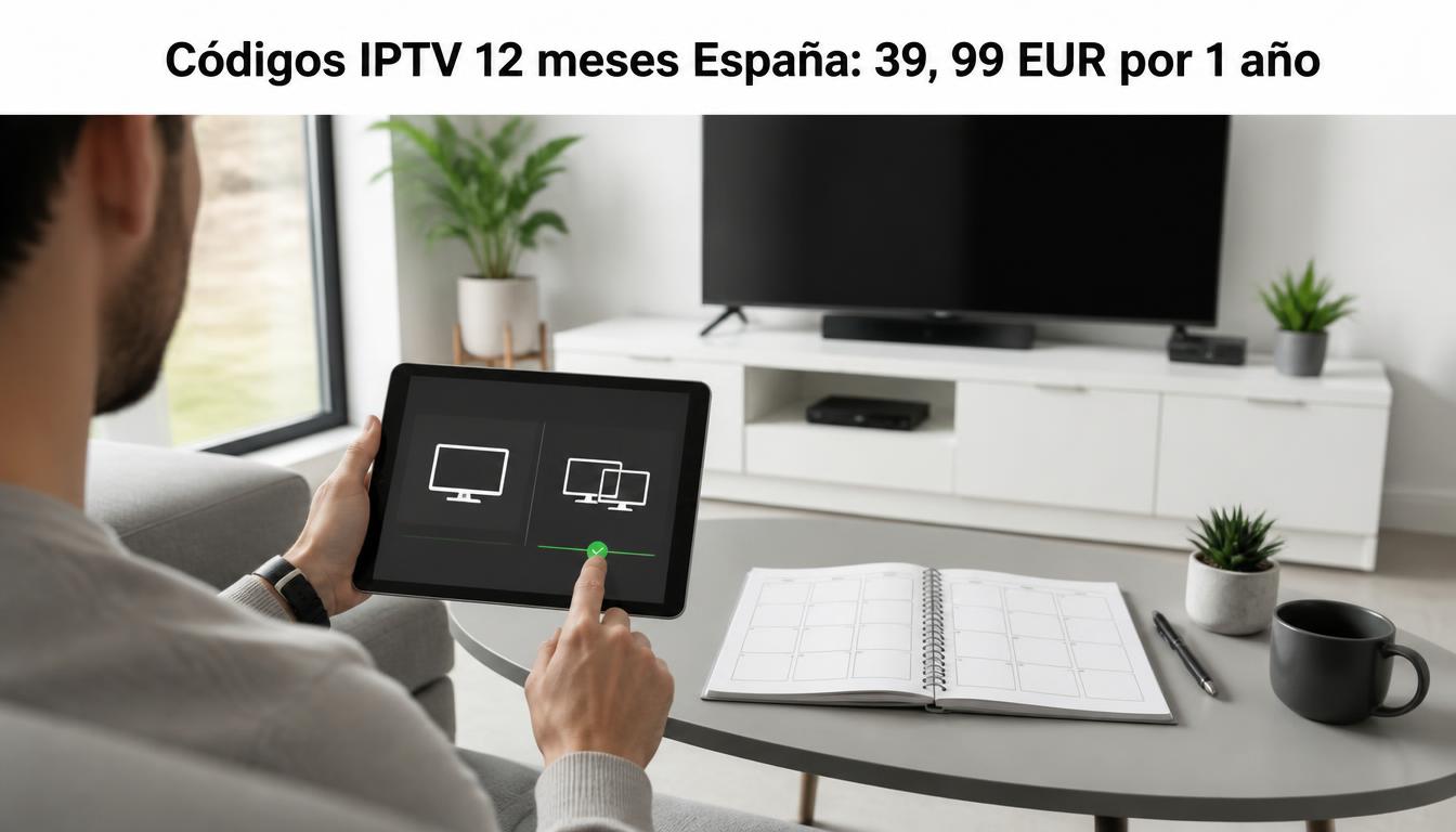 Códigos IPTV 12 meses España: guía para elegir un plan anual